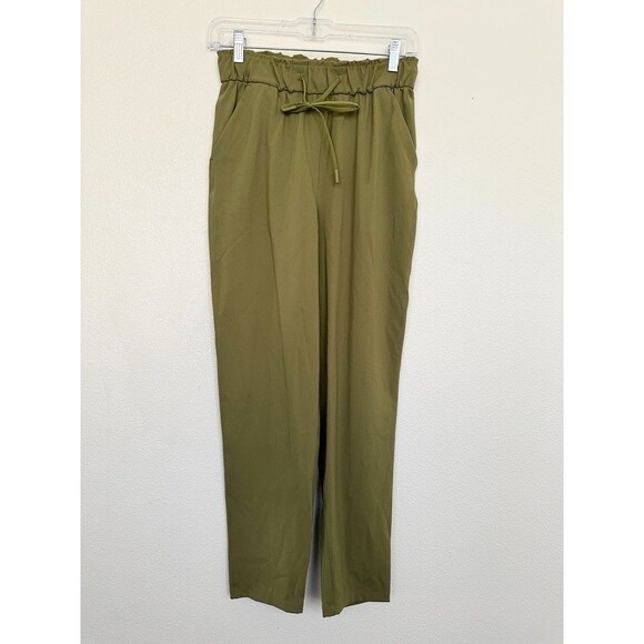 Lululemon Keep Moving High Rise Pant 26" Inseam Emerald Green Work Women's 4 - Picture 1 of 8